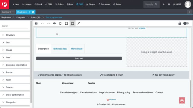 cross selling add widget