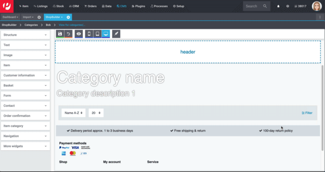 filter toolbar