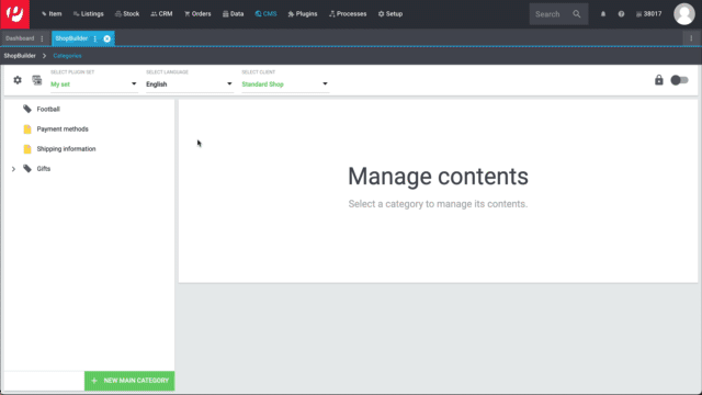 set create content