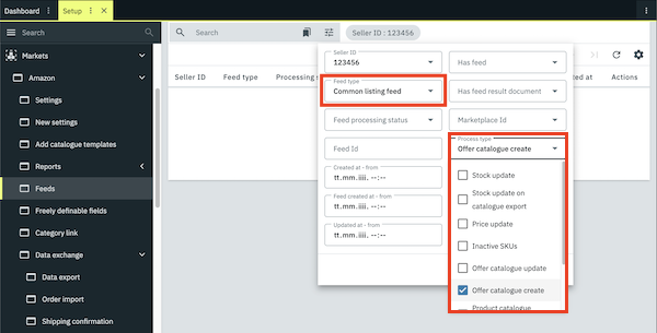 Amazon reports offer catalogue creation en