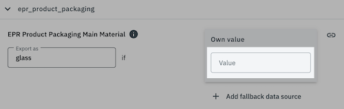 Mapping own value