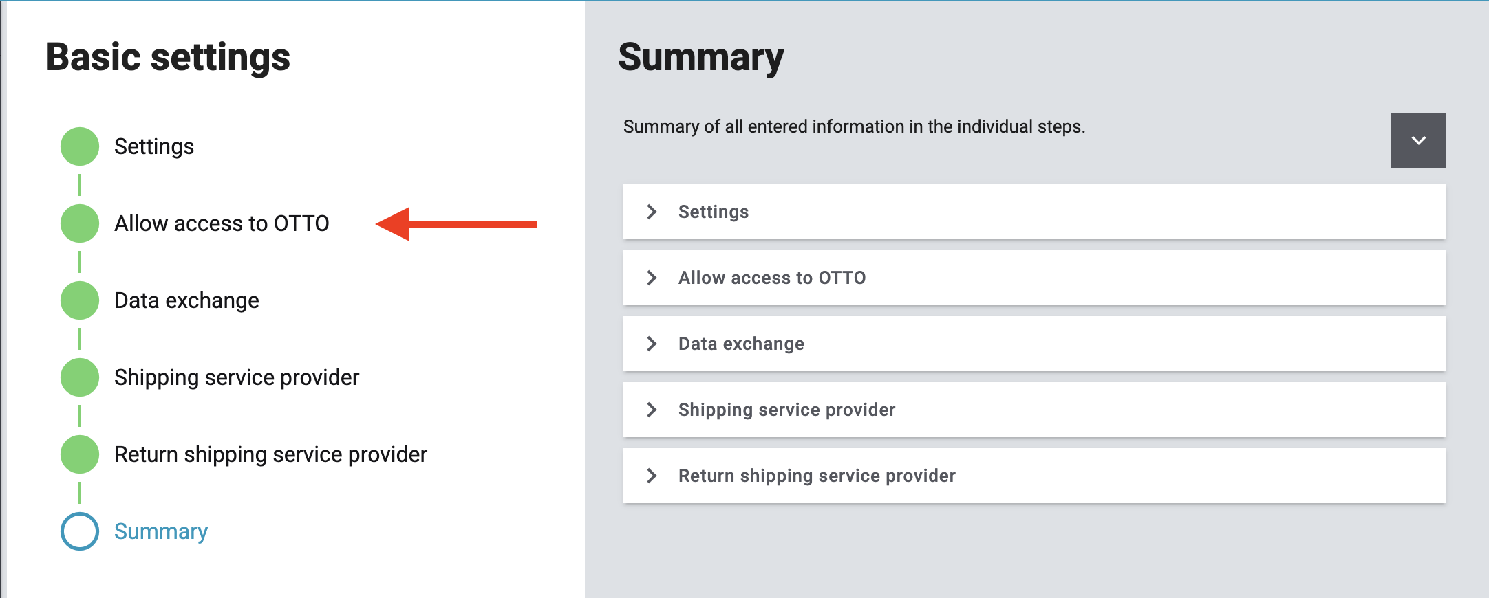 otto oauth assistant selection en