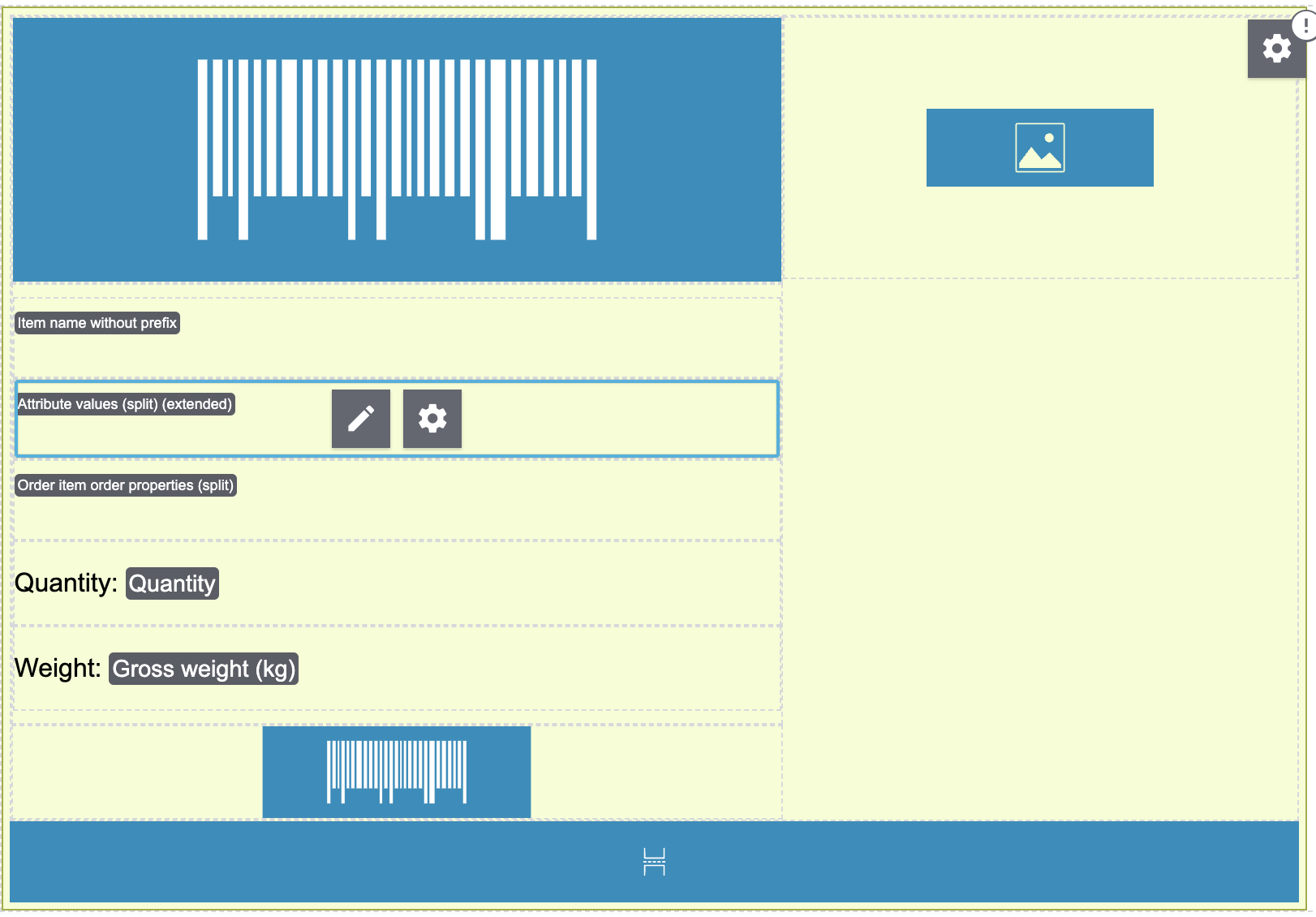 order item label example