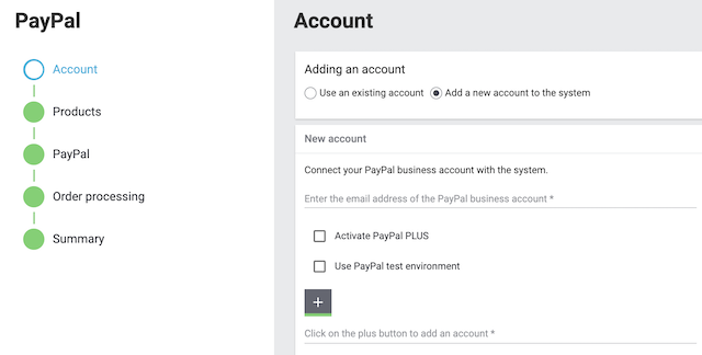 Account setup