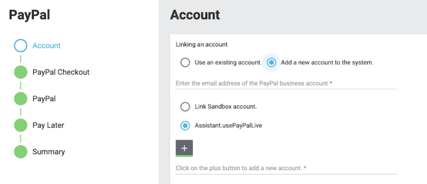 Account setup