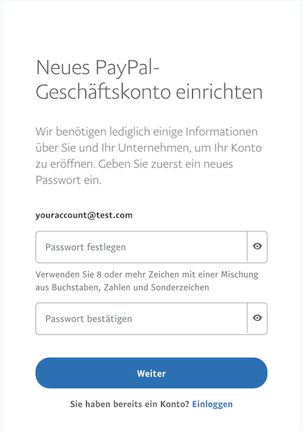 Business account